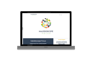 laptop with kaleidoscope focus website