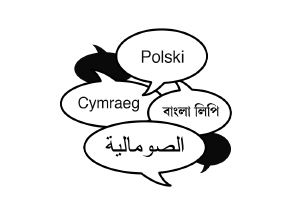 speech bubbles with different languages