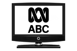 abc logo displayed on a television