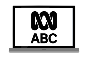 abc logo on a computer