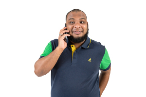 person calling on a mobile phone