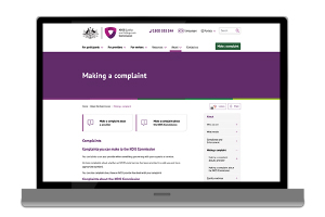 laptop with ndis complaints website