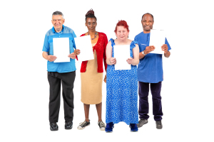 people holding papers