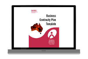 laptop with sacoss business continuity plan template