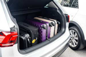 car boot full of suitcases