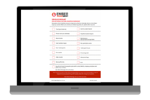 laptop with vehicle checklist